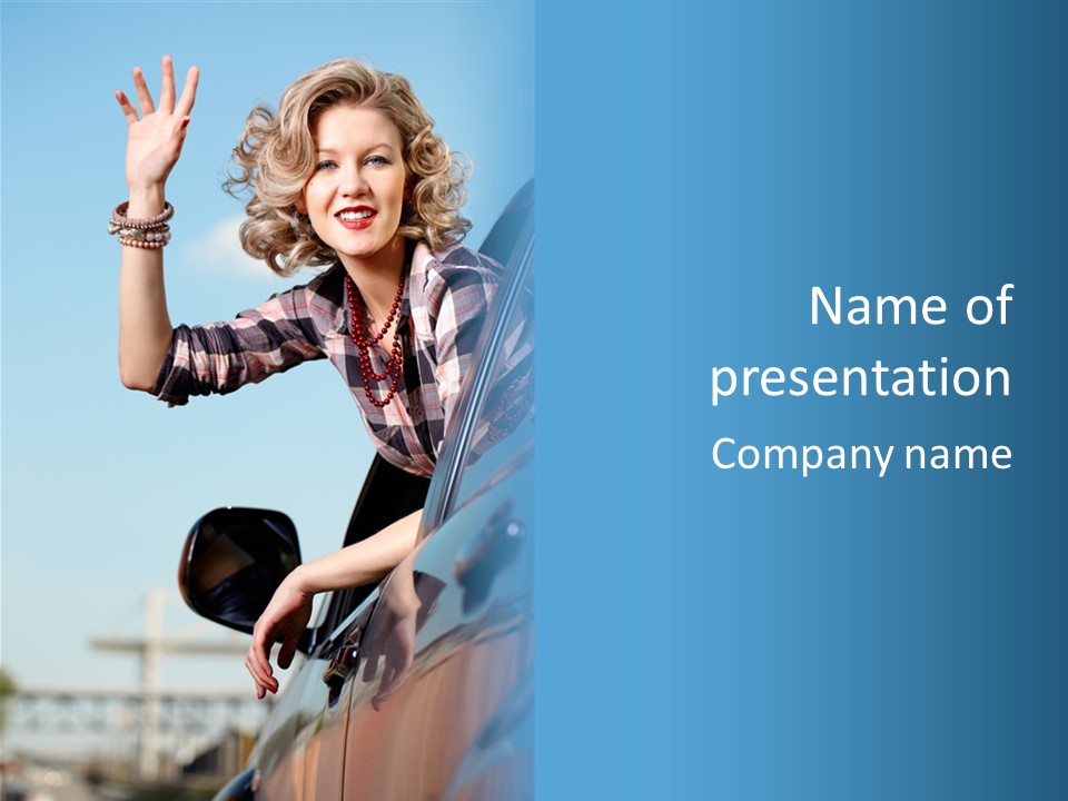 The Girl In The Car PowerPoint Template