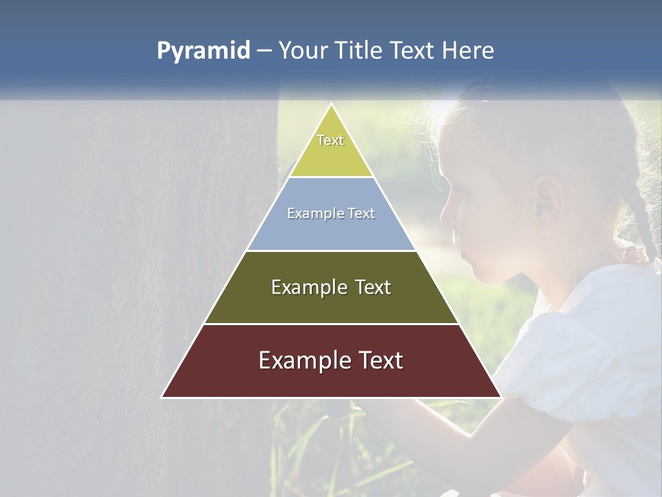 Girl With A Magnifying Glass PowerPoint Template