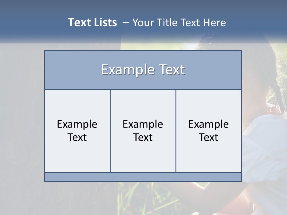 Girl With A Magnifying Glass PowerPoint Template