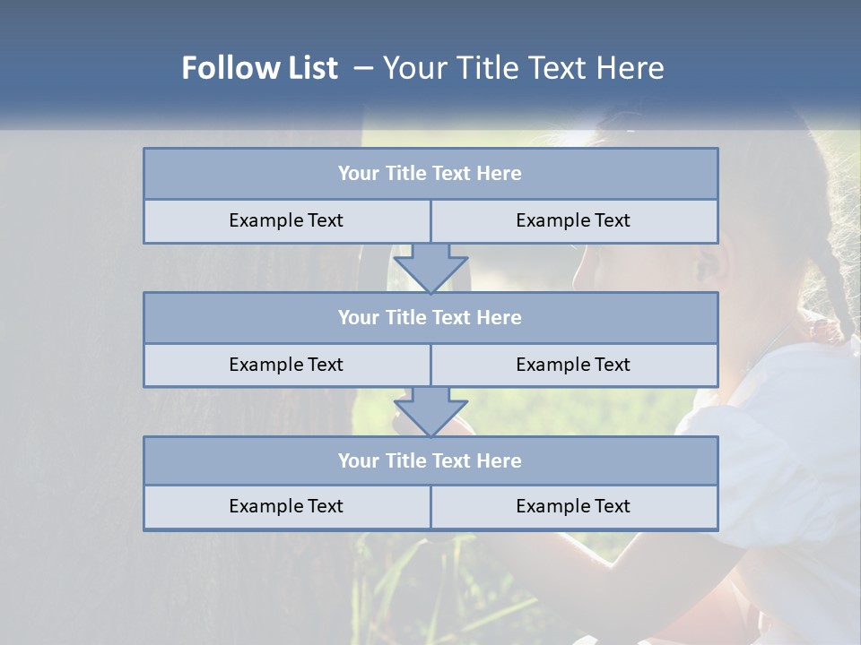 Girl With A Magnifying Glass PowerPoint Template