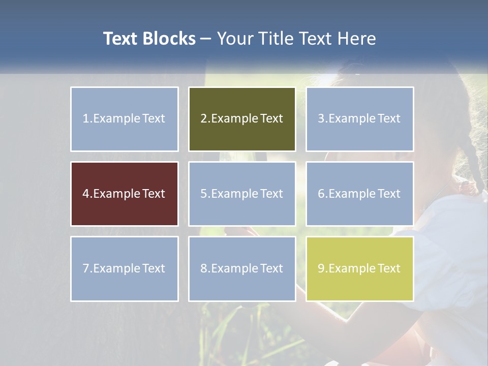 Girl With A Magnifying Glass PowerPoint Template