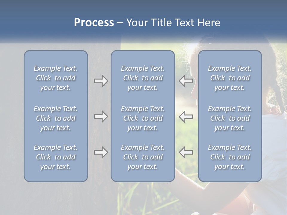 Girl With A Magnifying Glass PowerPoint Template