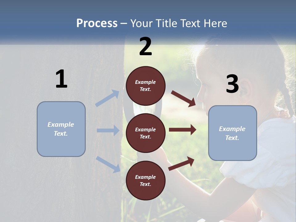 Girl With A Magnifying Glass PowerPoint Template