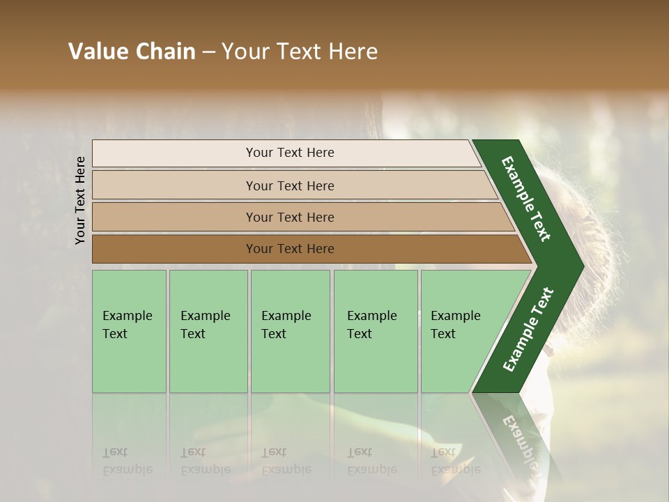 Girl Hugs A Tree PowerPoint Template