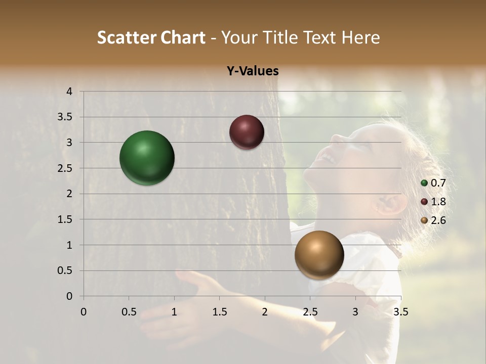 Girl Hugs A Tree PowerPoint Template