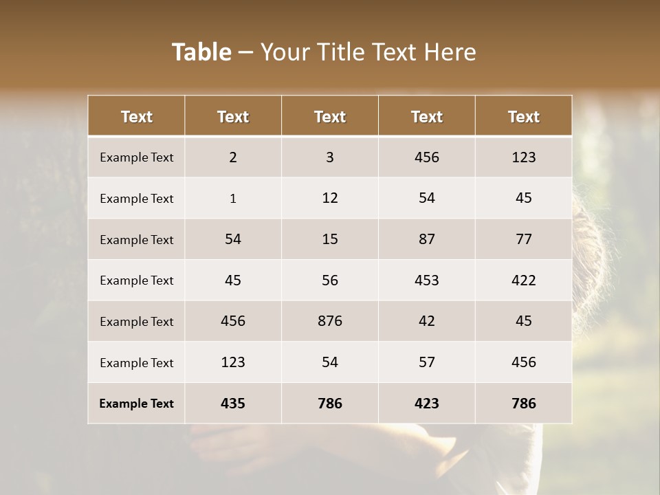 Girl Hugs A Tree PowerPoint Template