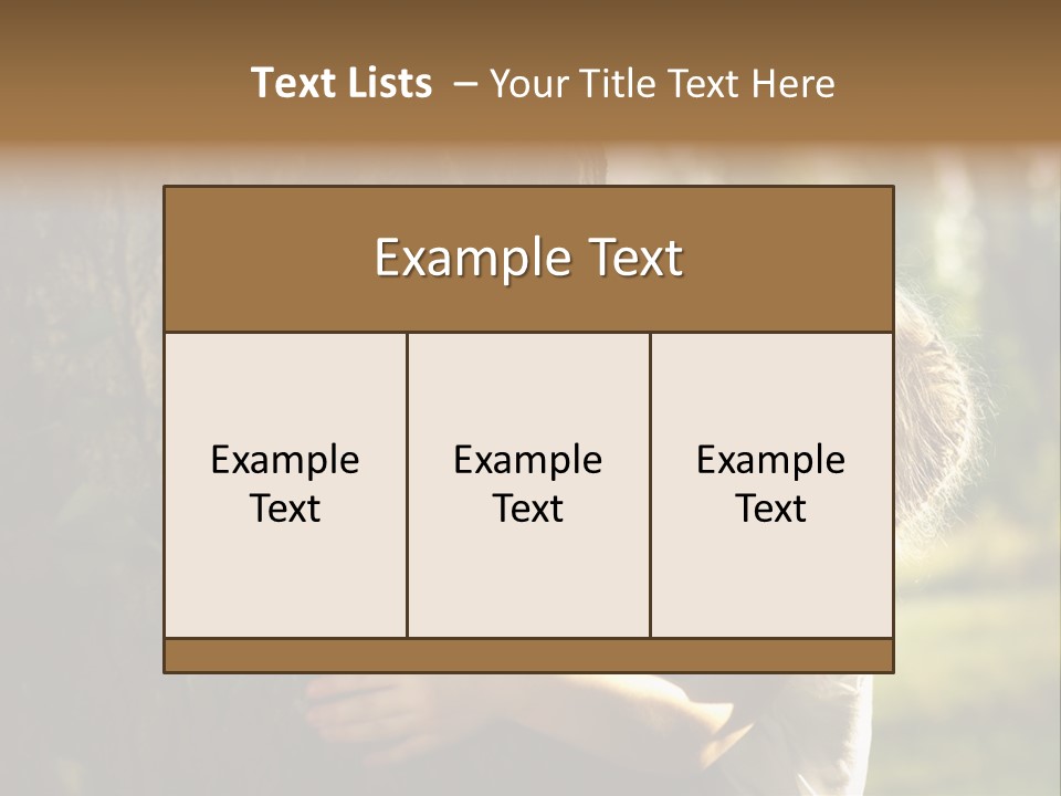 Girl Hugs A Tree PowerPoint Template