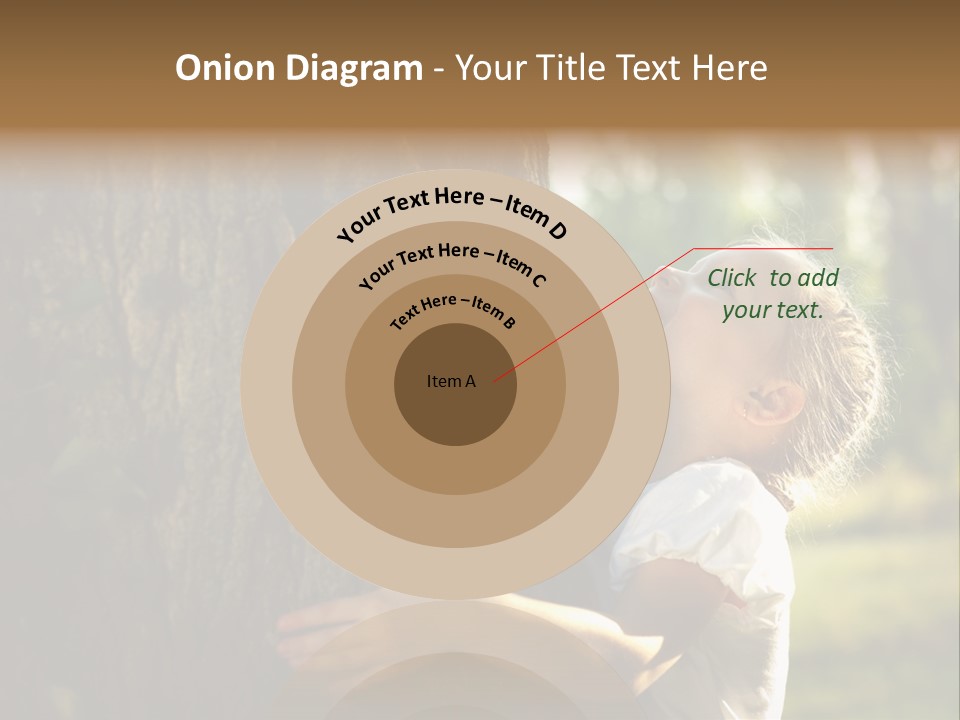 Girl Hugs A Tree PowerPoint Template