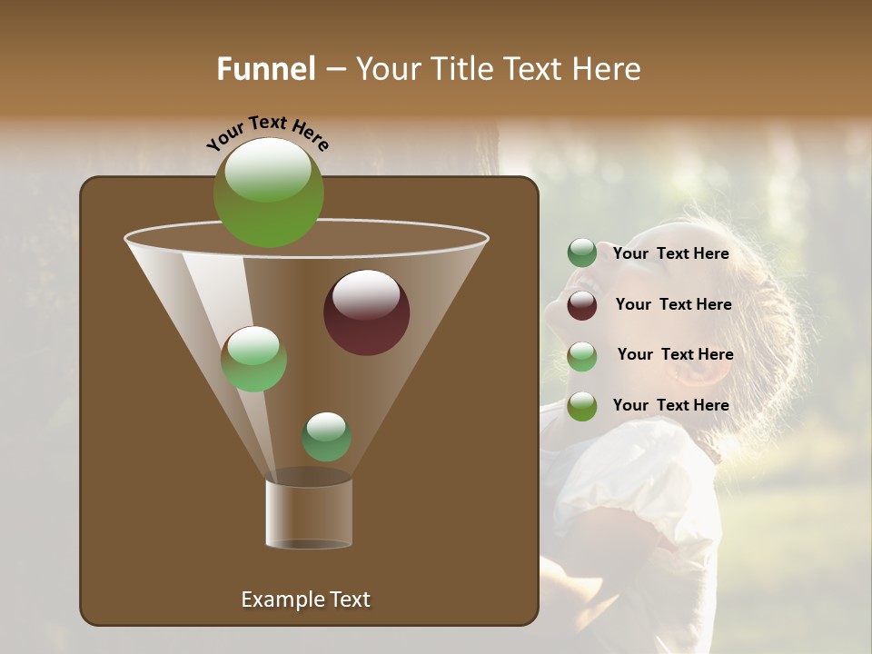 Girl Hugs A Tree PowerPoint Template