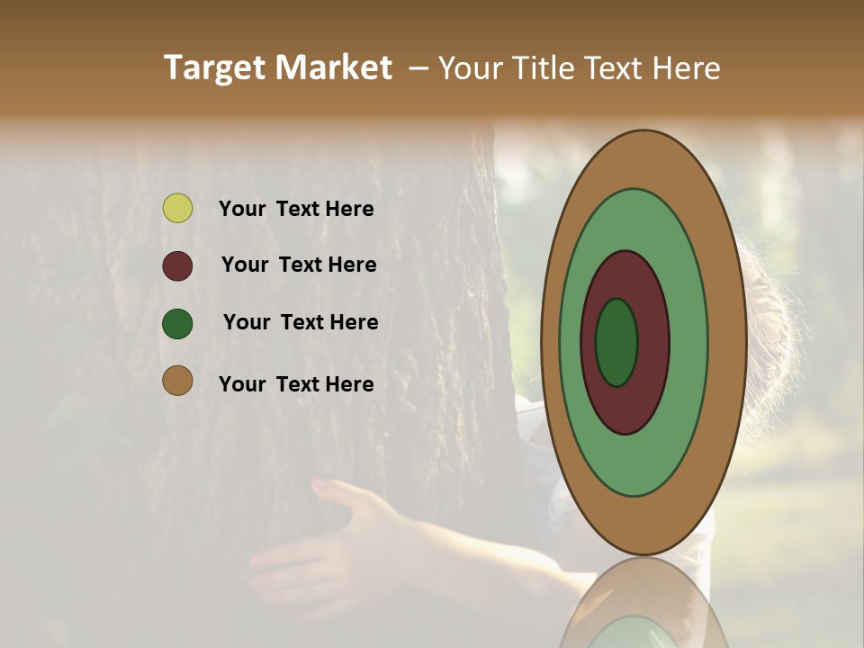 Girl Hugs A Tree PowerPoint Template