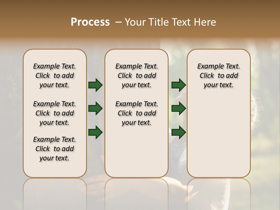 Girl Hugs A Tree PowerPoint Template