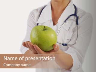 The Doctor Gives An Apple PowerPoint Template