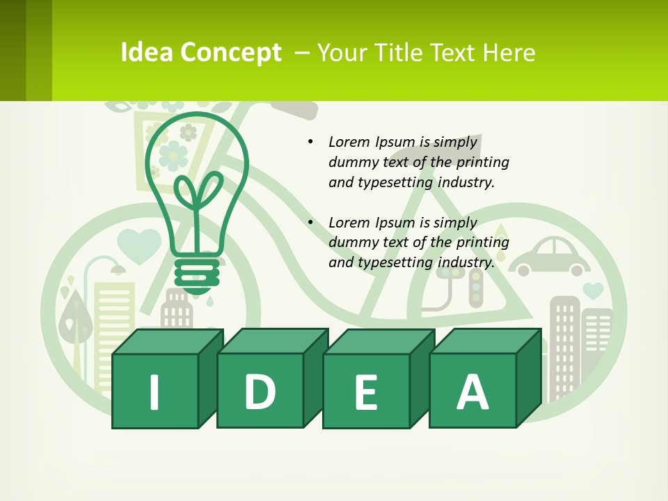 Bicycle In The City PowerPoint Template