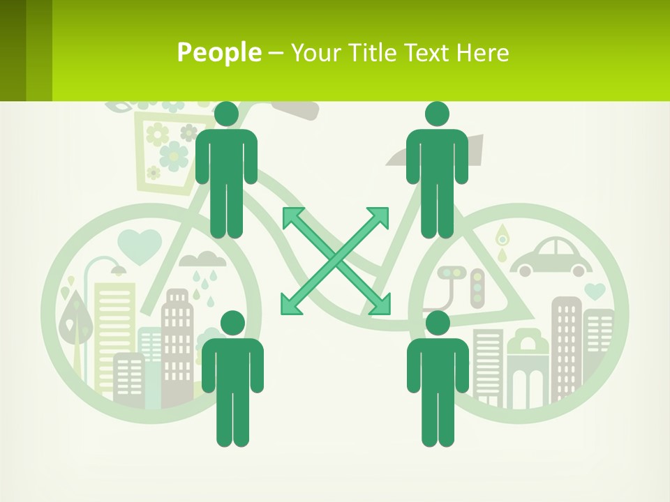 Bicycle In The City PowerPoint Template