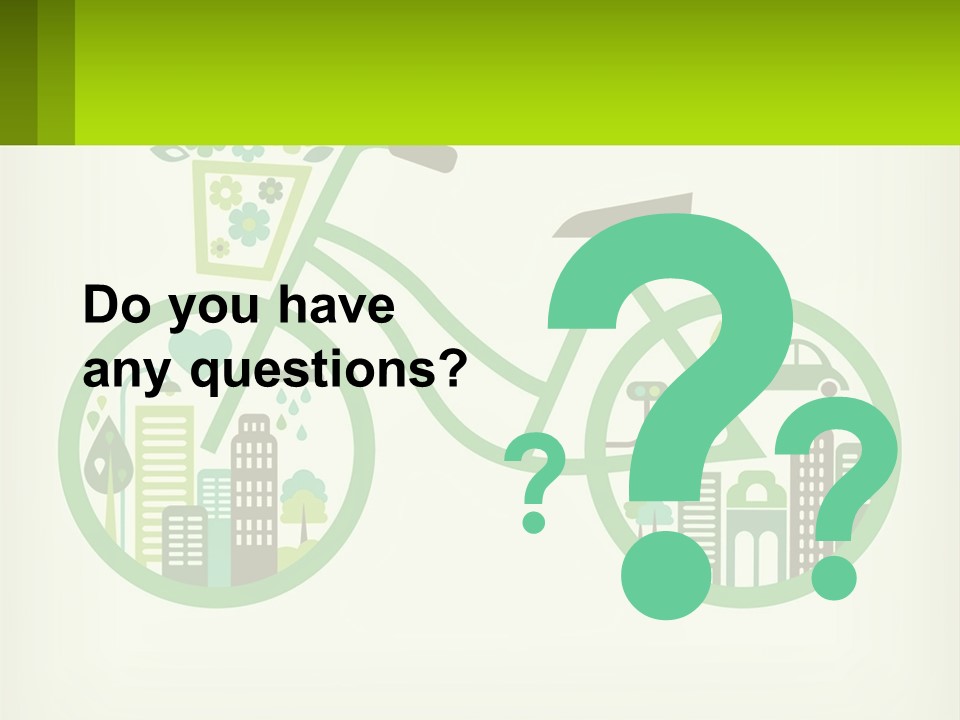 Bicycle In The City PowerPoint Template