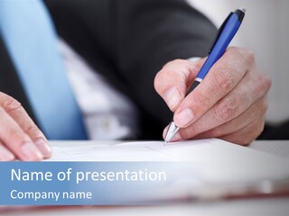Signing A Contract PowerPoint Template