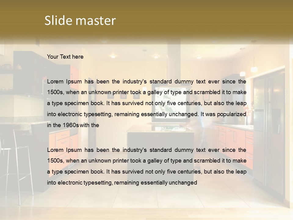 Kitchen In The Apartment PowerPoint Template