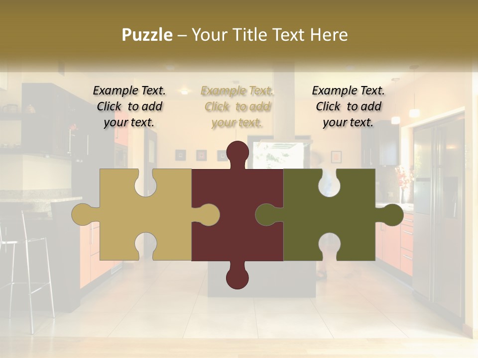 Kitchen In The Apartment PowerPoint Template