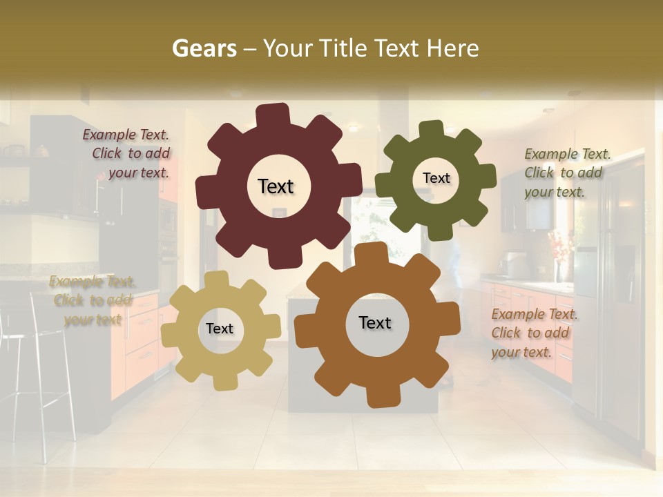 Kitchen In The Apartment PowerPoint Template