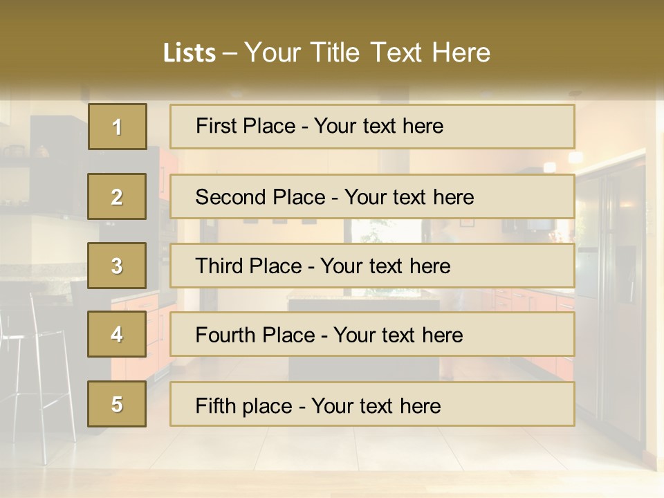 Kitchen In The Apartment PowerPoint Template
