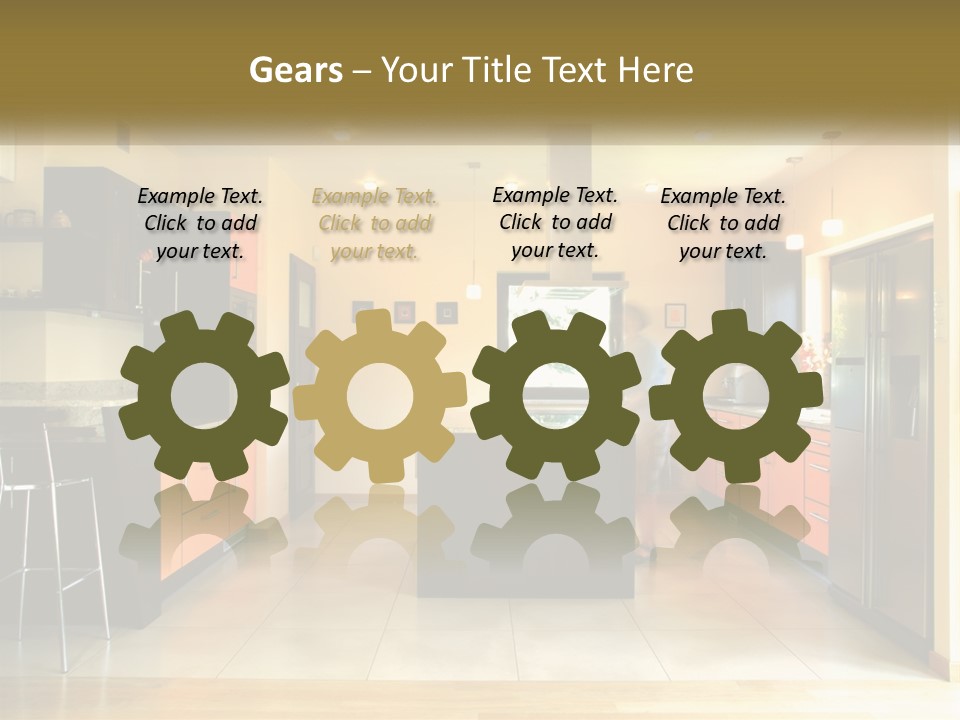 Kitchen In The Apartment PowerPoint Template