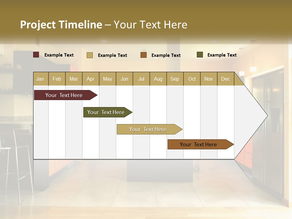 Kitchen In The Apartment PowerPoint Template