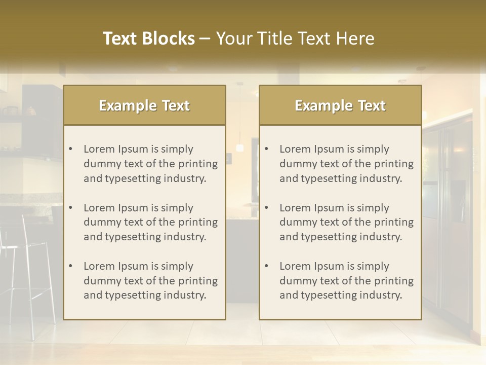 Kitchen In The Apartment PowerPoint Template