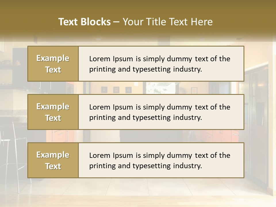 Kitchen In The Apartment PowerPoint Template