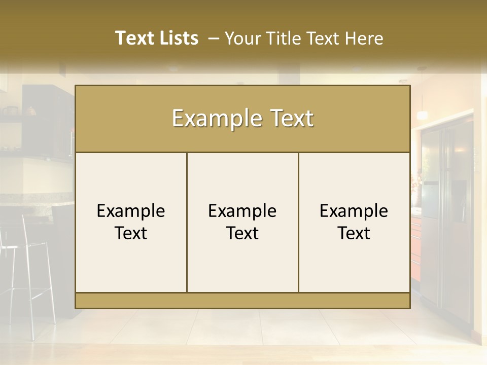 Kitchen In The Apartment PowerPoint Template