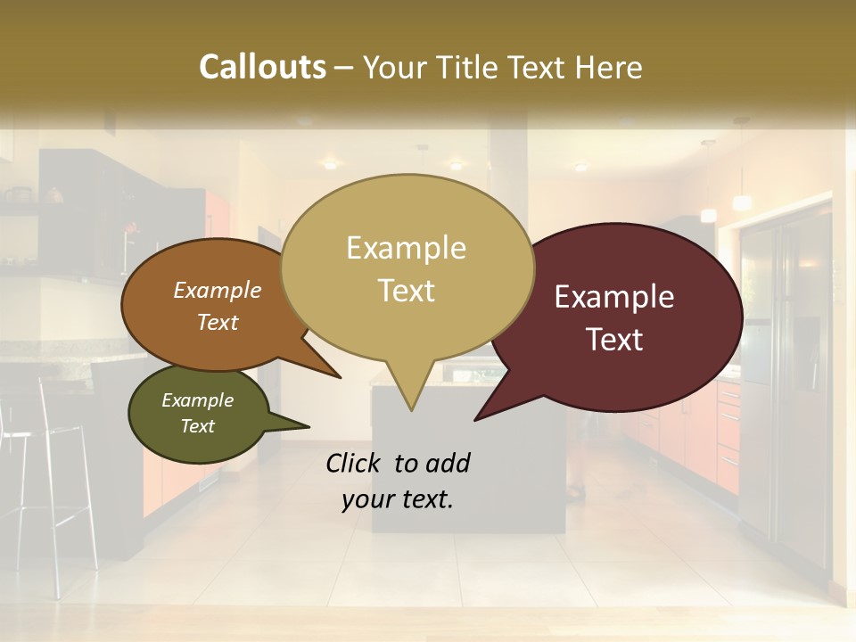 Kitchen In The Apartment PowerPoint Template