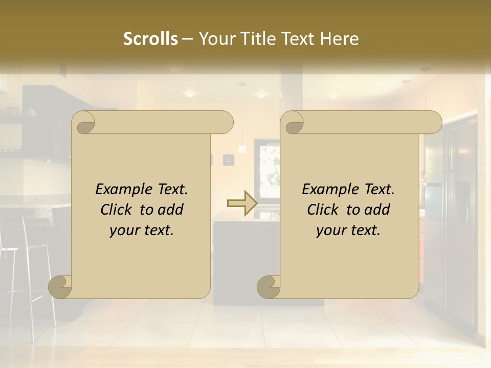 Kitchen In The Apartment PowerPoint Template