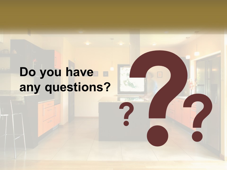 Kitchen In The Apartment PowerPoint Template