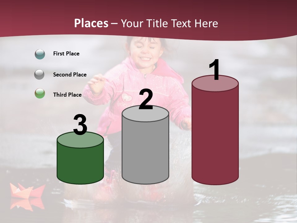 The Child Runs On Kalyuzh PowerPoint Template