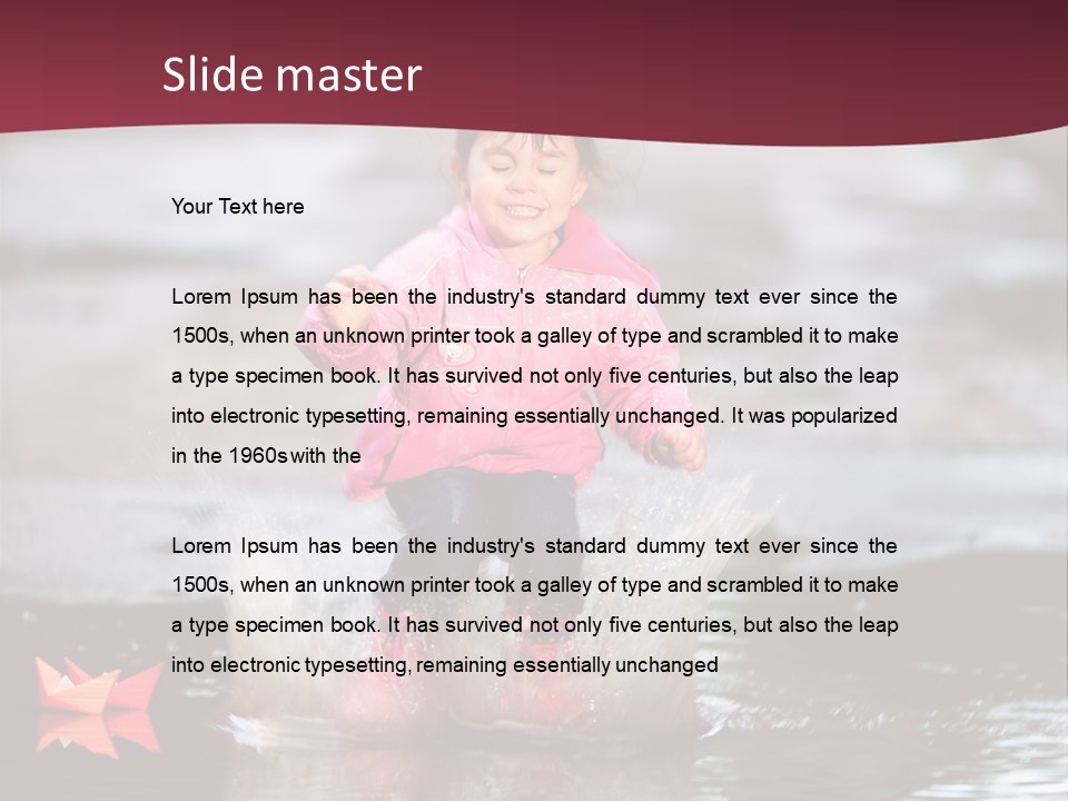 The Child Runs On Kalyuzh PowerPoint Template