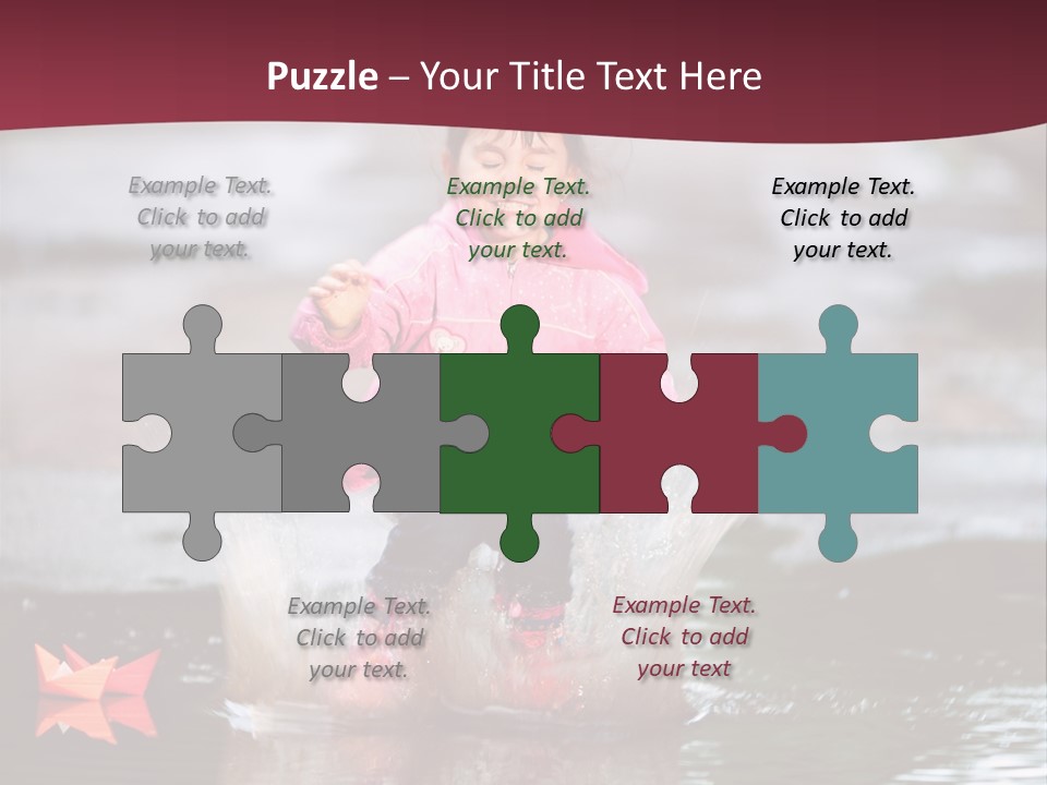 The Child Runs On Kalyuzh PowerPoint Template