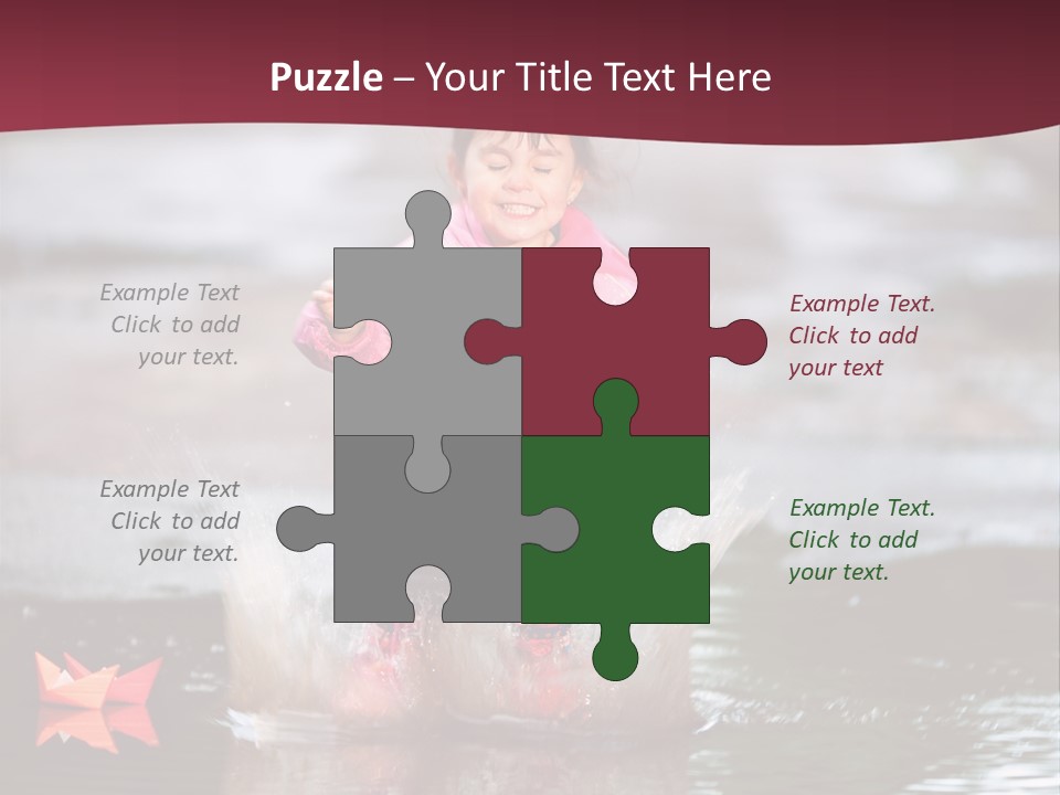 The Child Runs On Kalyuzh PowerPoint Template