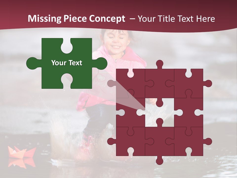 The Child Runs On Kalyuzh PowerPoint Template