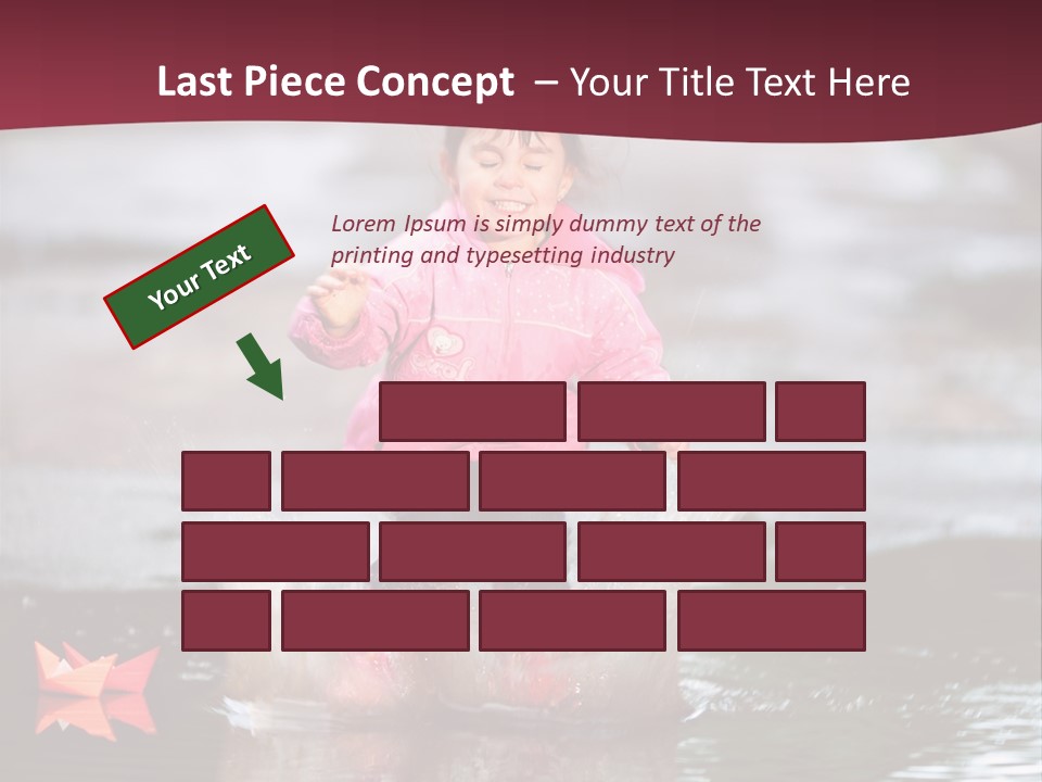 The Child Runs On Kalyuzh PowerPoint Template