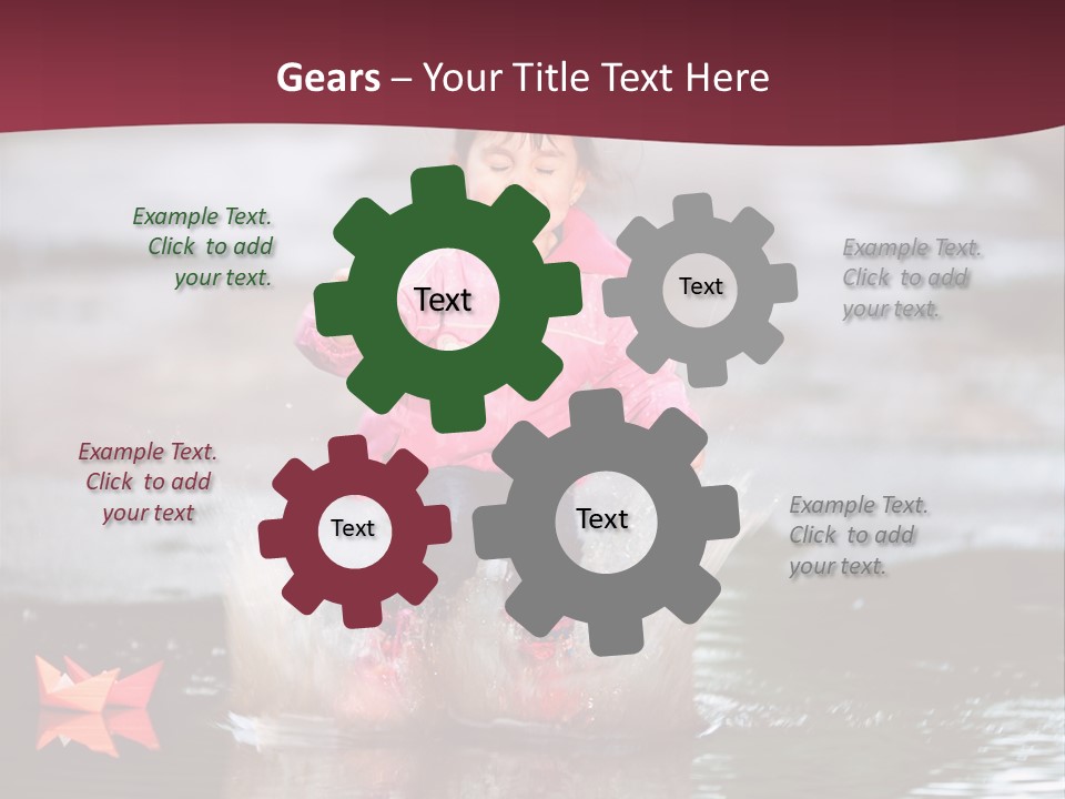 The Child Runs On Kalyuzh PowerPoint Template