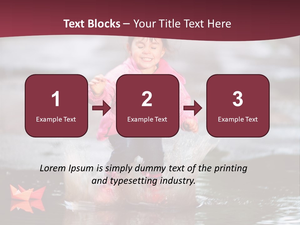 The Child Runs On Kalyuzh PowerPoint Template