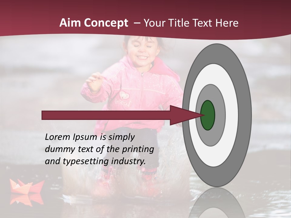 The Child Runs On Kalyuzh PowerPoint Template