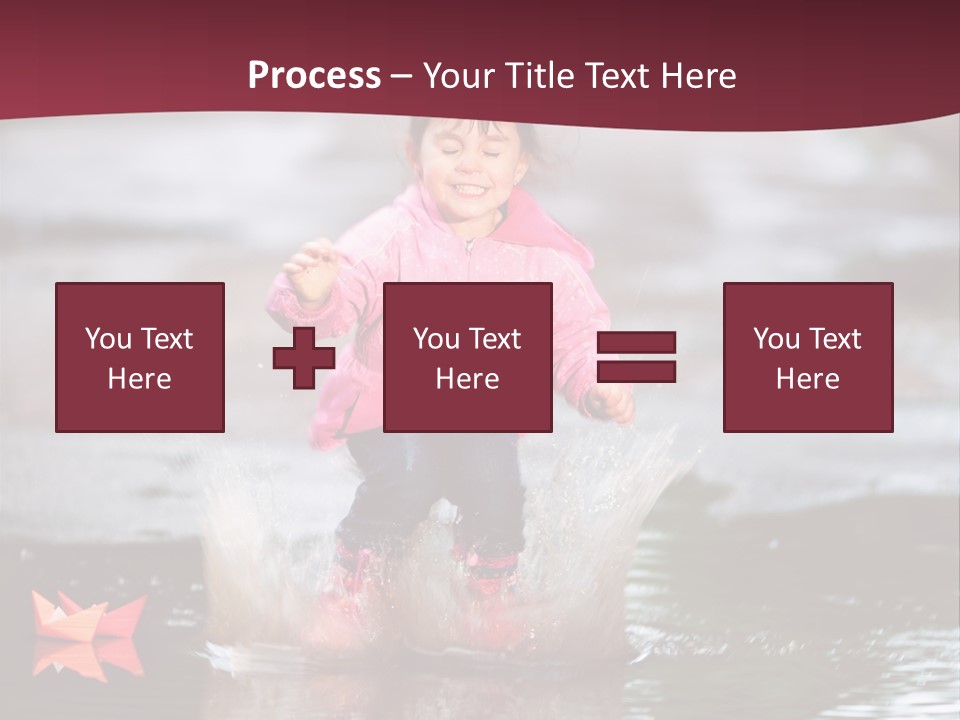 The Child Runs On Kalyuzh PowerPoint Template