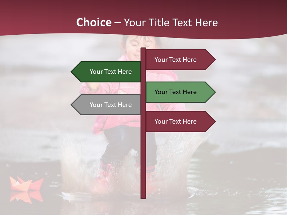 The Child Runs On Kalyuzh PowerPoint Template