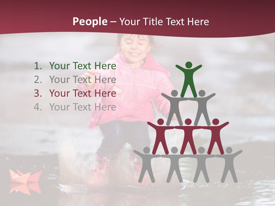 The Child Runs On Kalyuzh PowerPoint Template