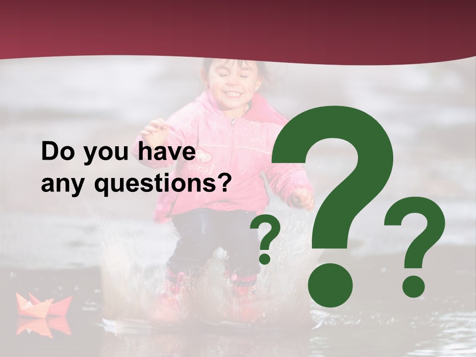 The Child Runs On Kalyuzh PowerPoint Template