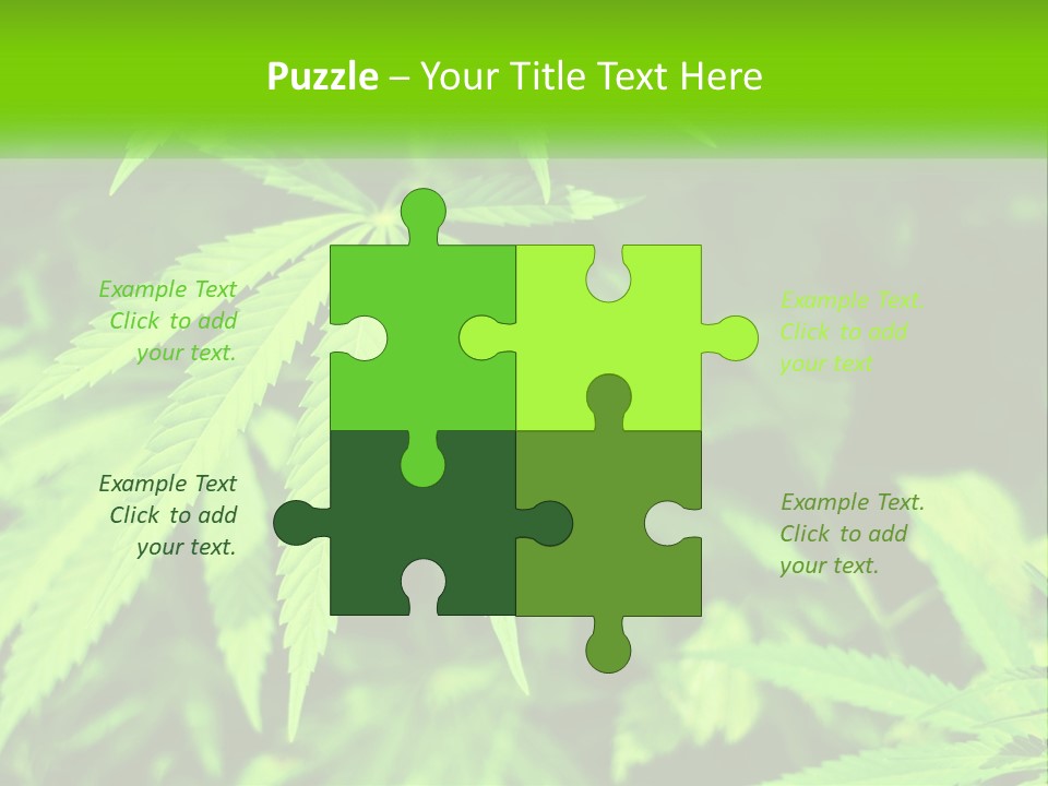 Hemp Leaf PowerPoint Template