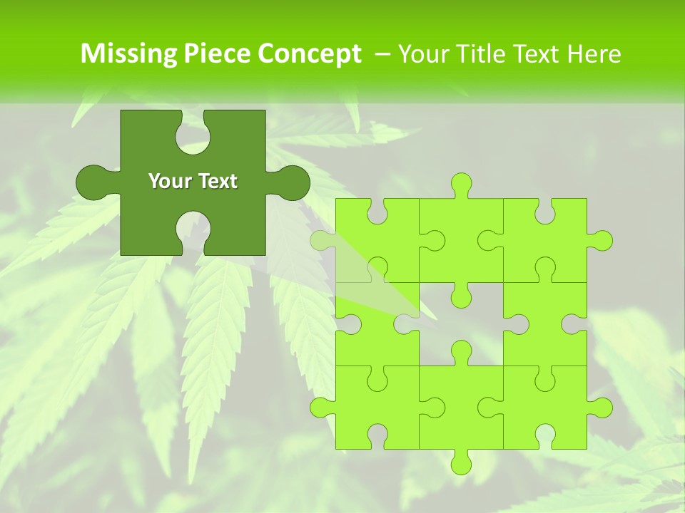 Hemp Leaf PowerPoint Template