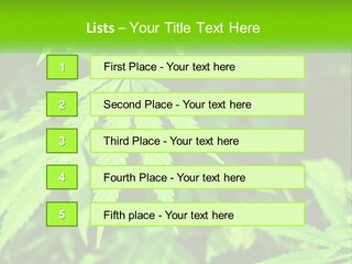 Hemp Leaf PowerPoint Template
