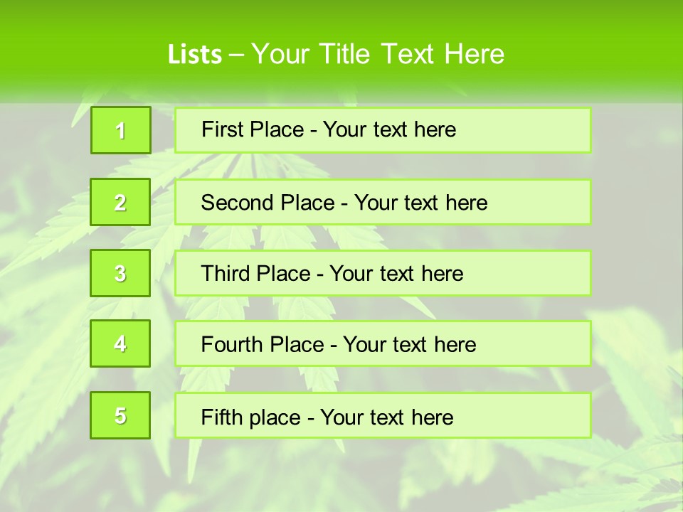 Hemp Leaf PowerPoint Template