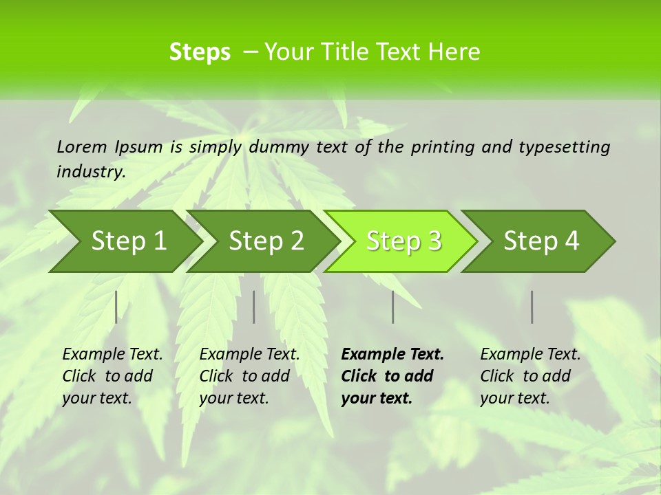 Hemp Leaf PowerPoint Template